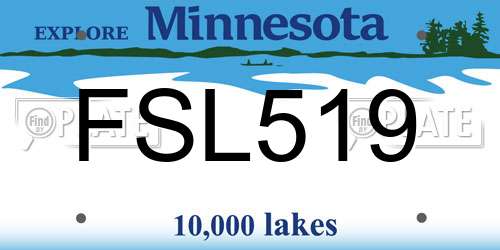 FSL519 Minnesota License Plate