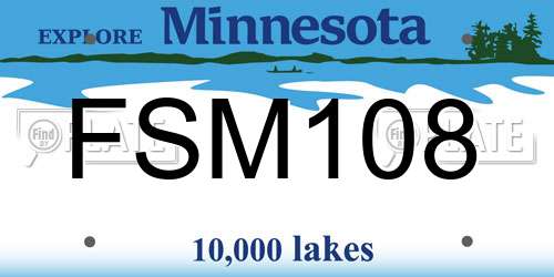 FSM108 Minnesota License Plate