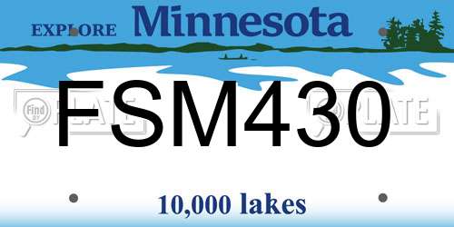 FSM430 Minnesota License Plate