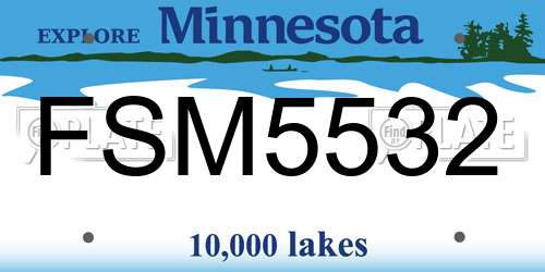 FSM5532 Minnesota License Plate