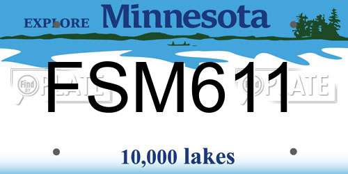FSM611 Minnesota License Plate