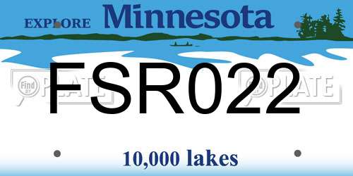 FSR022 Minnesota License Plate