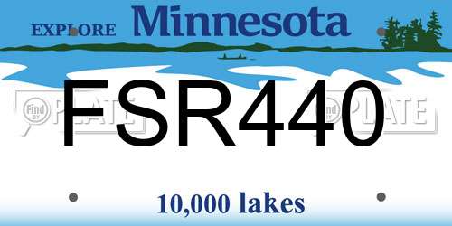 FSR440 Minnesota License Plate