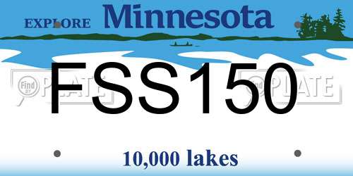 FSS150 Minnesota License Plate
