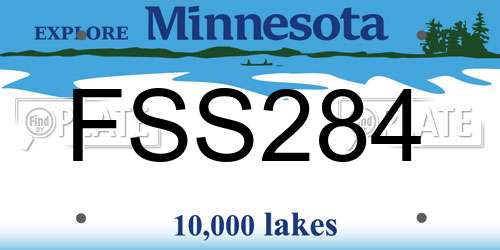 FSS284 Minnesota License Plate