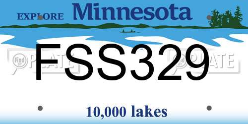 FSS329 Minnesota License Plate