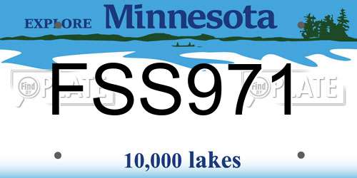 FSS971 Minnesota License Plate
