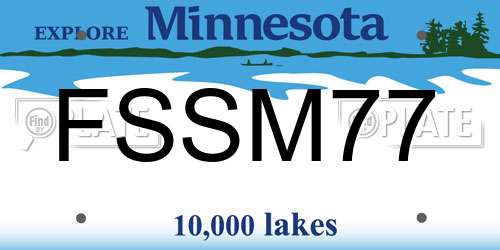 FSSM77 Minnesota License Plate
