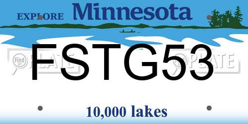 FSTG53 Minnesota License Plate