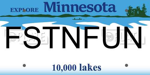 FSTNFUN Minnesota License Plate