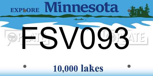 FSV093 Minnesota License Plate