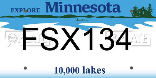 FSX134 Minnesota License Plate