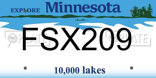 FSX209 Minnesota License Plate