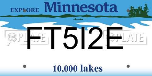FT5I2E Minnesota License Plate
