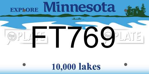 FT769 Minnesota License Plate