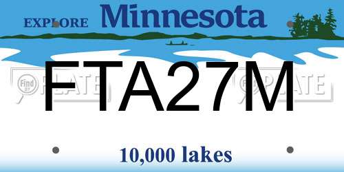 FTA27M Minnesota License Plate