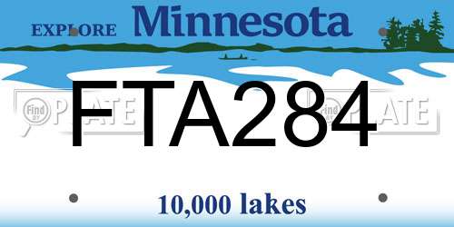 FTA284 Minnesota License Plate