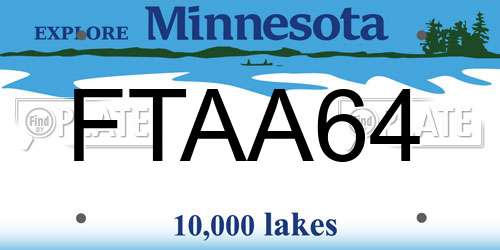 FTAA64 Minnesota License Plate
