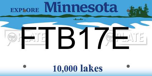 FTB17E Minnesota License Plate