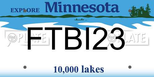 FTBI23 Minnesota License Plate