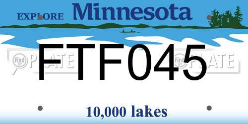 FTF045 Minnesota License Plate