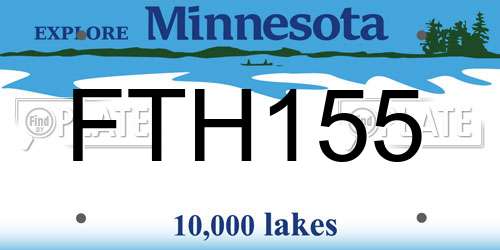 FTH155 Minnesota License Plate