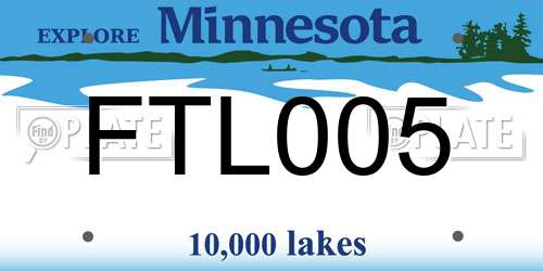 FTL005 Minnesota License Plate