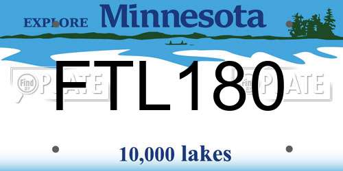 FTL180 Minnesota License Plate