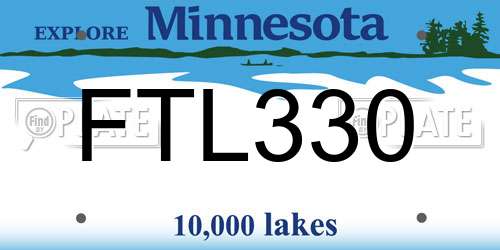 FTL330 Minnesota License Plate