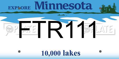 FTR111 Minnesota License Plate