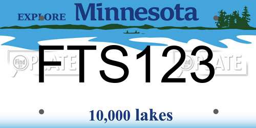 FTS123 Minnesota License Plate