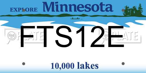 FTS12E Minnesota License Plate