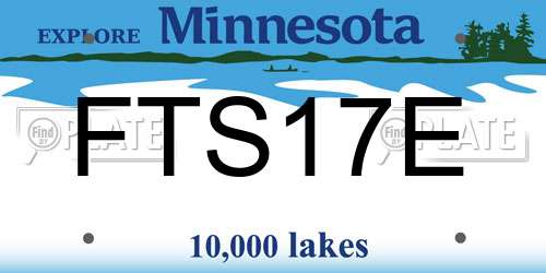 FTS17E Minnesota License Plate