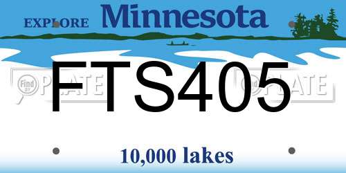 FTS405 Minnesota License Plate