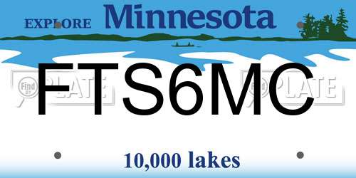 FTS6MC Minnesota License Plate