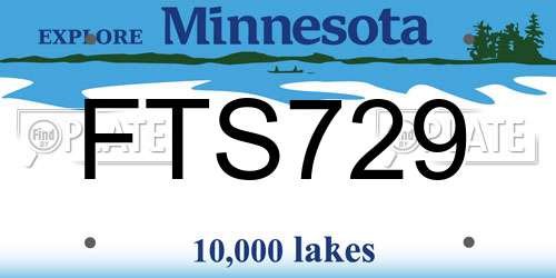 FTS729 Minnesota License Plate