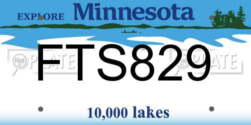 FTS829 Minnesota License Plate