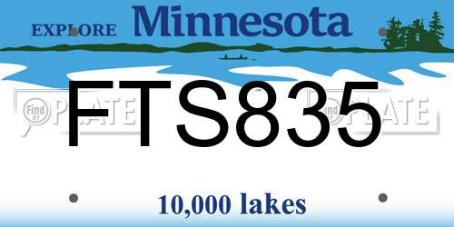 FTS835 Minnesota License Plate
