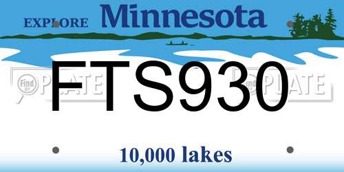FTS930 Minnesota License Plate