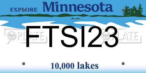 FTSI23 Minnesota License Plate