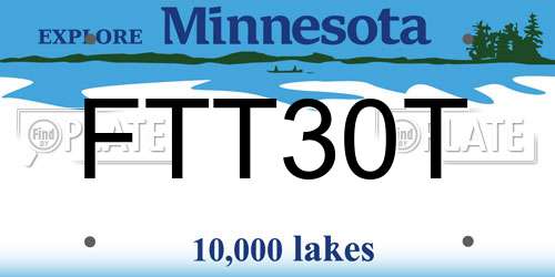 FTT30T Minnesota License Plate