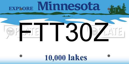 FTT30Z Minnesota License Plate