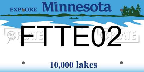 FTTE02 Minnesota License Plate