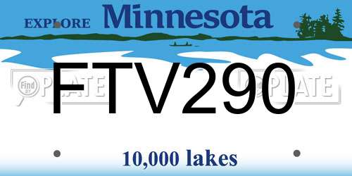 FTV290 Minnesota License Plate