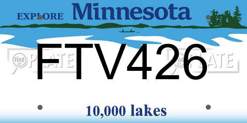 FTV426 Minnesota License Plate