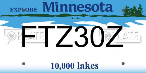 FTZ30Z Minnesota License Plate