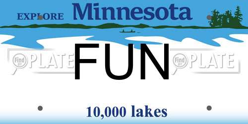 FUN Minnesota License Plate
