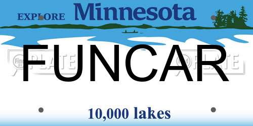 FUNCAR Minnesota License Plate