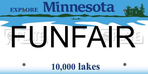 FUNFAIR Minnesota License Plate