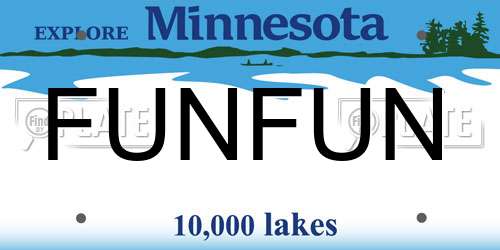 FUNFUN Minnesota License Plate